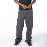 Von Dutch Men's Baggy Contrast Graphic Patch Straight Reaper Pant