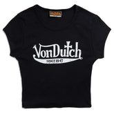 Von Dutch 47 Black & White Baby Tee
