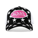 Von Dutch Americana Trucker Hat - Black & Pink