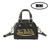 Von Dutch Mini Bowling Bag - Racing Stripe Black & Gold