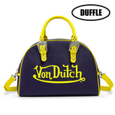 Von Dutch Navy Blue & Yellow Duffle Bowling Bag
