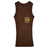 Von Dutch Brown & Yellow Classic Chopper Tank Top