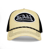 Von Dutch Black Straw Trucker Hat
