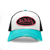 Von Dutch Blue & Pink Classic Distressed Trucker Hat