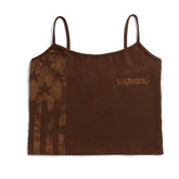Von Dutch Brown Racing Spaghetti Top