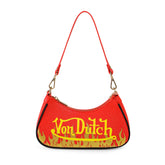 Von Dutch Red Flames Shoulder Bag