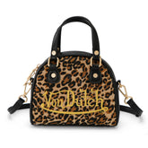 Von Dutch Leopard Vegan Pony Hair Bowling Bag