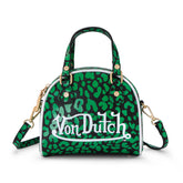 Von Dutch Cheetah Lime Green Bowling Bag