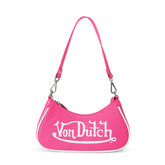 Von Dutch Classic Hot Pink & White Shoulder Bag