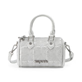 Von Dutch Embroidered Chopper Hanna Bag - Silver