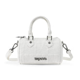 Von Dutch Embroidered Chopper Hanna Bag - White