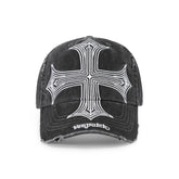 Von Dutch Denim Lowrider Strapback Hat - Black & White