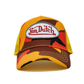 Von Dutch Orange Yellow Camo Trucker Hat