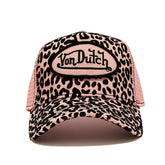 Von Dutch Pink Cheetah Velvet Trucker Hat