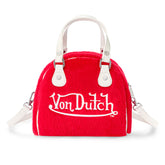 Von Dutch Red Furry Bowling Bag