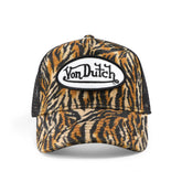 Von Dutch Tiger Stripe Velvet Trucker Hat