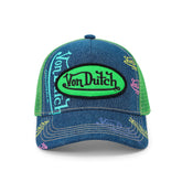 Von Dutch Kids Denim Trucker Hat - Green Apple