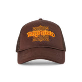 Von Dutch Foam Chopper Trucker Hat - Brown & Orange