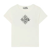Von Dutch White & Black Mini Distressed Chopper Baby Tee