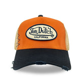 Von Dutch Distressed Trucker Hat - Burnt Orange