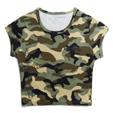 Von Dutch Green Camo Chopper Cross Baby Tee