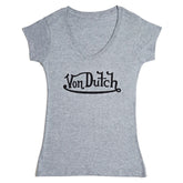Von Dutch Originals Black on Grey V Neck