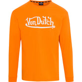 Von Dutch Originals Logo Orange LS Tee