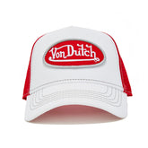 Von Dutch White & Red Trucker Hat