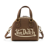 Von Dutch Brown & Tan Two-Tone Bowling Bag