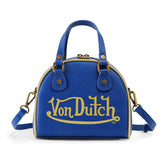 Von Dutch Navy Blue & Gold Two-Tone Bowling Bag