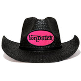 Von Dutch Black & Hot Pink Vintage Ranch Cowboy Hat