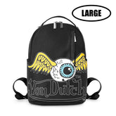 Von Dutch Large Black Flying Eye Backpack