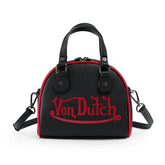 Von Dutch Black & Red Two-Tone Bowling Bag