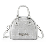 Von Dutch Embroidered Chopper Bowling Bag - Silver