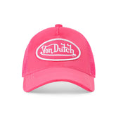 Von Dutch Kids Velvet Trucker Hat - Hot Pink Crush