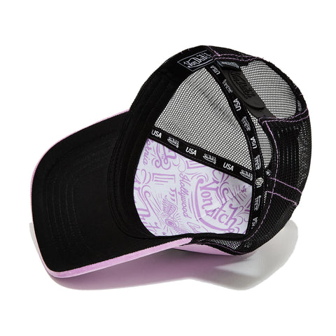 Von Dutch Plum Dust Velvet Trucker Hat