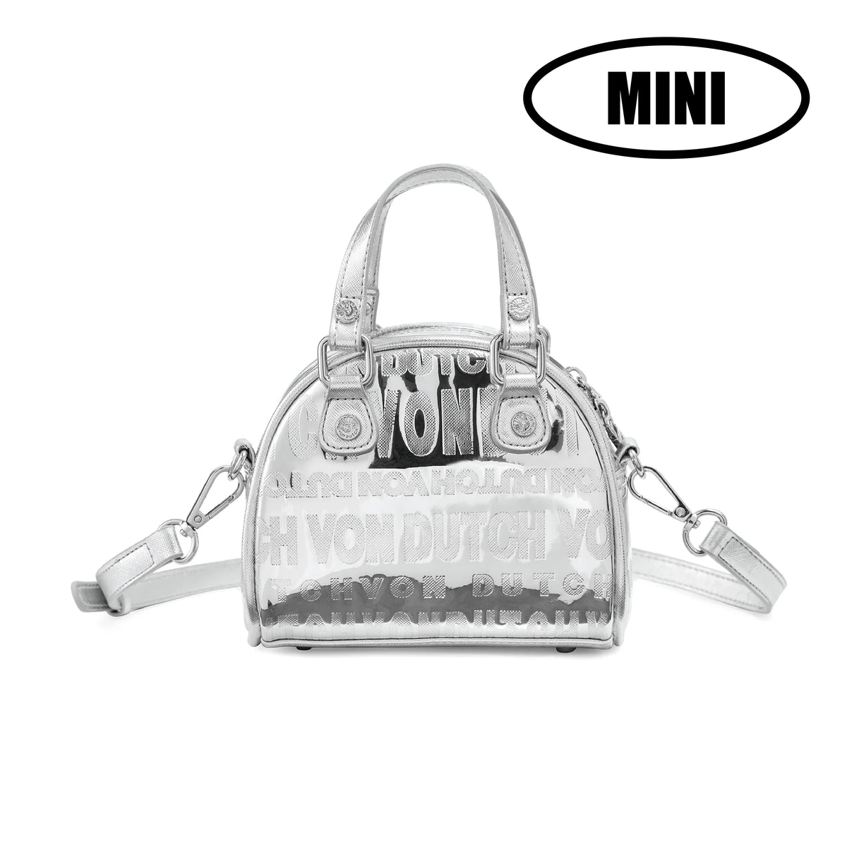 Von Dutch Mini Bowling Bag - Silver Foil Reflective