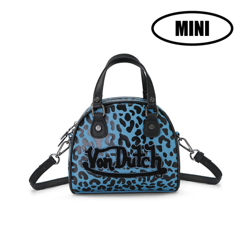 Von Dutch Mini Bowling Bag - Blue Cheetah