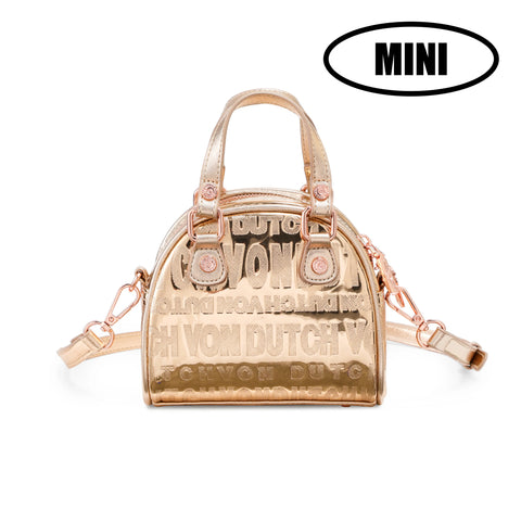 Von Dutch Mini Bowling Bag - Rose Gold Reflective