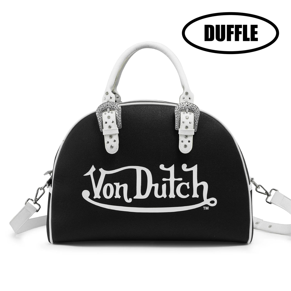 Von Dutch Classic Black & White Duffle Bowling Bag