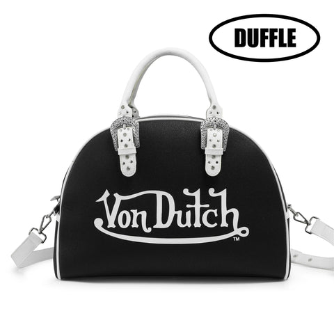 Von Dutch Classic Black & White Duffle Bowling Bag