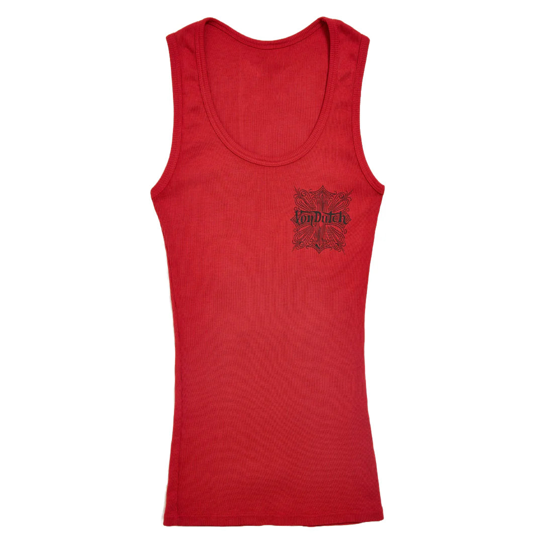 Von Dutch Red & Black Classic Chopper Tank Top