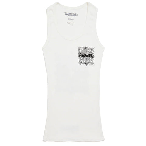 Von Dutch White & Black Classic Chopper Tank Top
