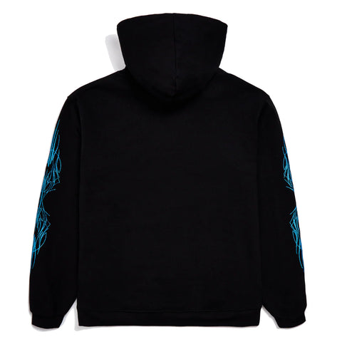 Von Dutch Blue Glitter on Black Hoodie