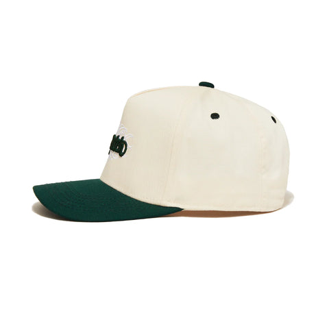 Von Dutch Cream & Green Chopper Snapback Hat