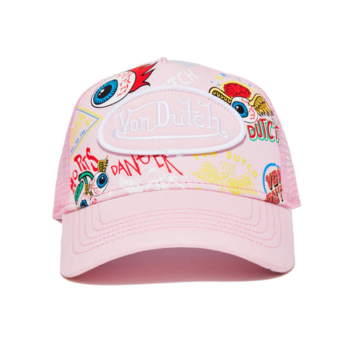Von Dutch Pink Jax Trucker Hat