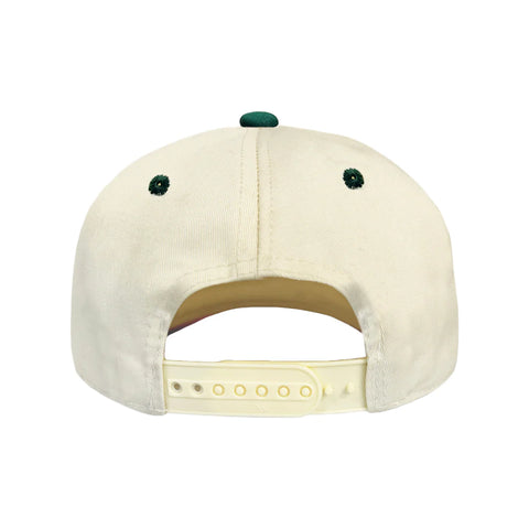 Von Dutch Cream & Green Chopper Snapback Hat