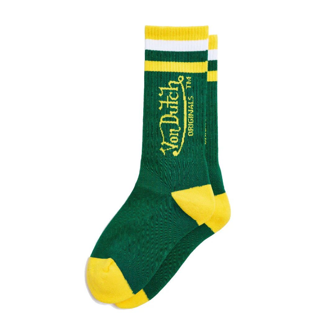 Von Dutch Green & Yellow Crew Socks