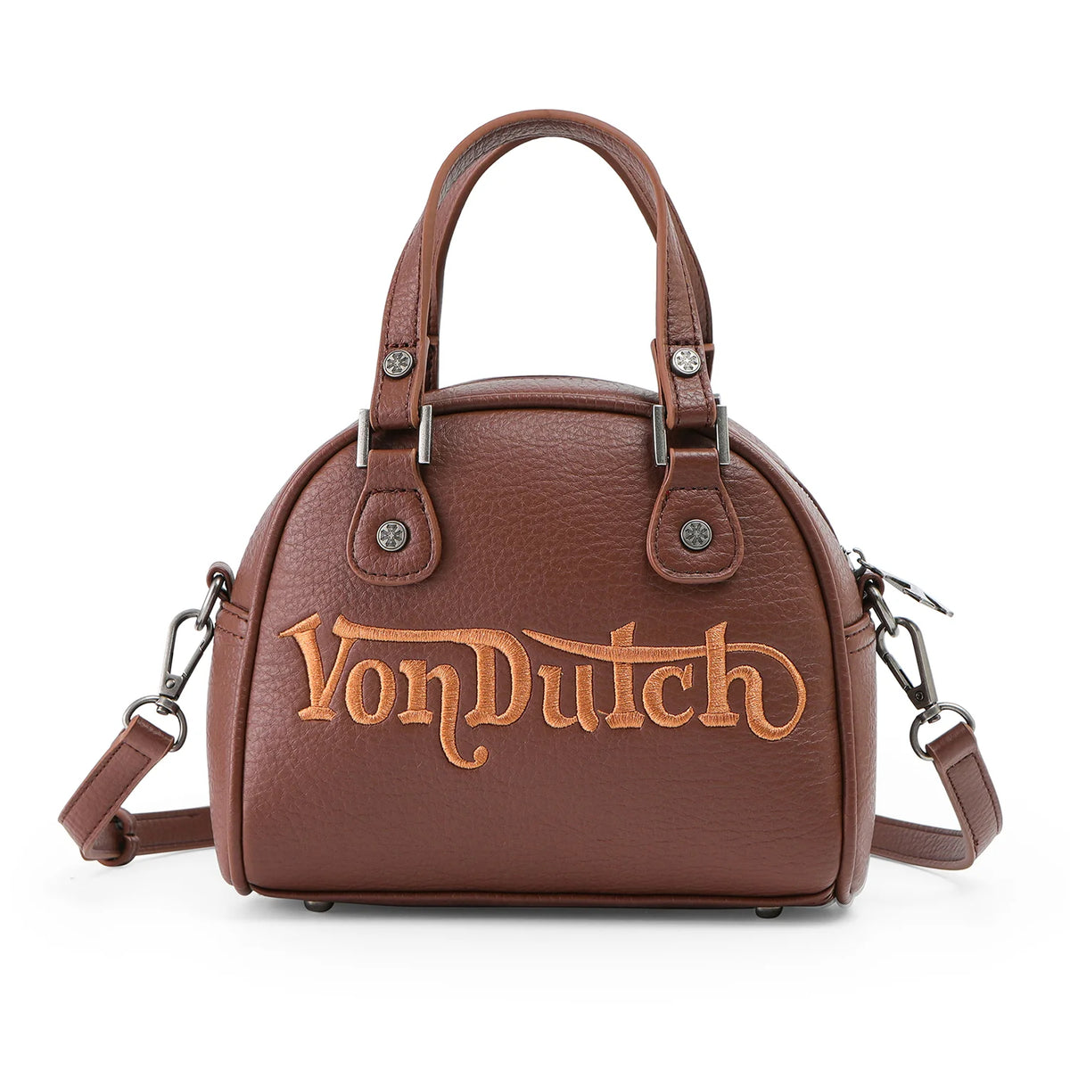 Von Dutch Chopper Cross Bowling Bag - Brown & Cream Orange