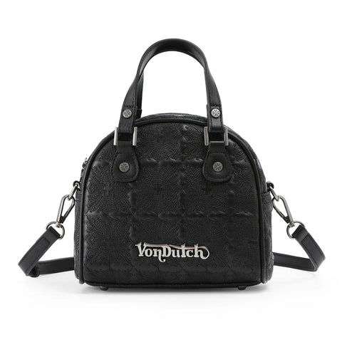 Von Dutch Embroidered Chopper Bowling Bag - Black